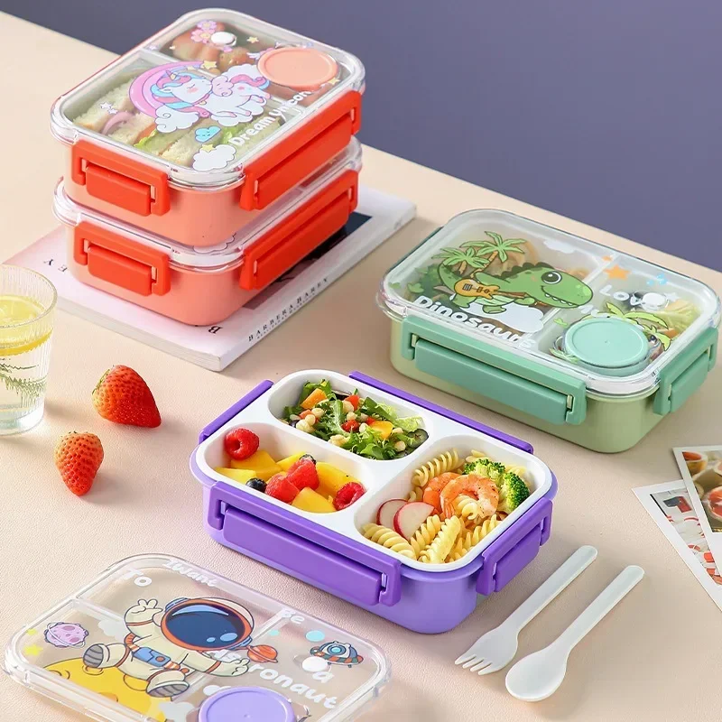 Food Prep Snacks - Lancheira bento de desenho animado de