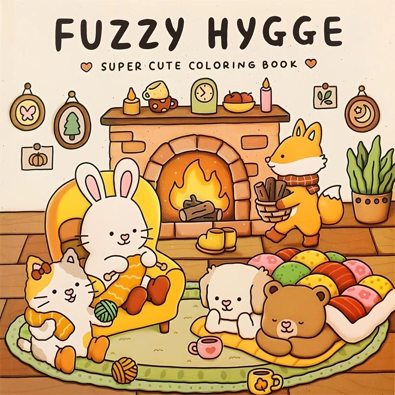 Food Y Snacks Coloring Book - FUZZY HYGGE Livro para colorir para