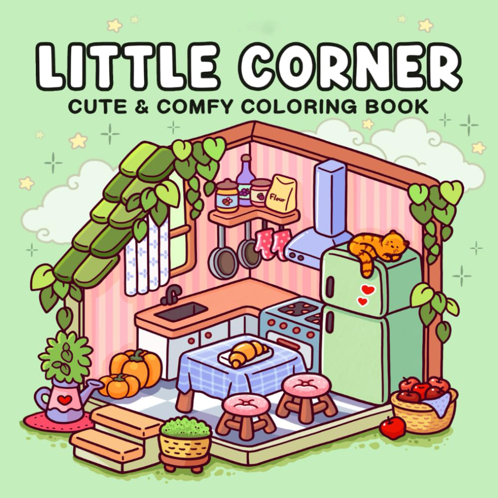 Food Y Snacks Coloring Book - Livro de colorir fofo e confortável