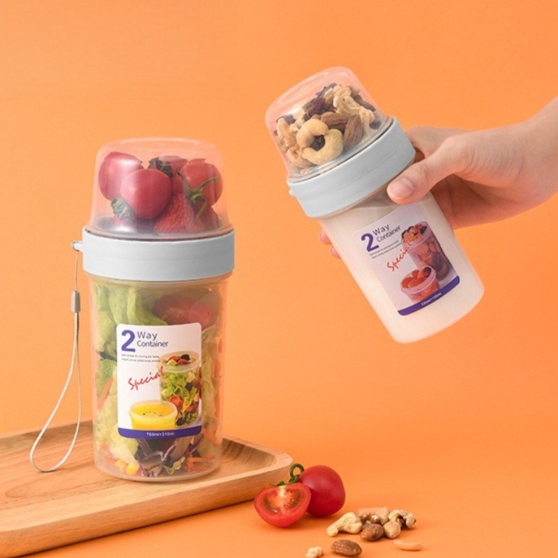 Baby Food Snacks Yogurt - Caixa Portátil de Dupla Camada Multiuso
