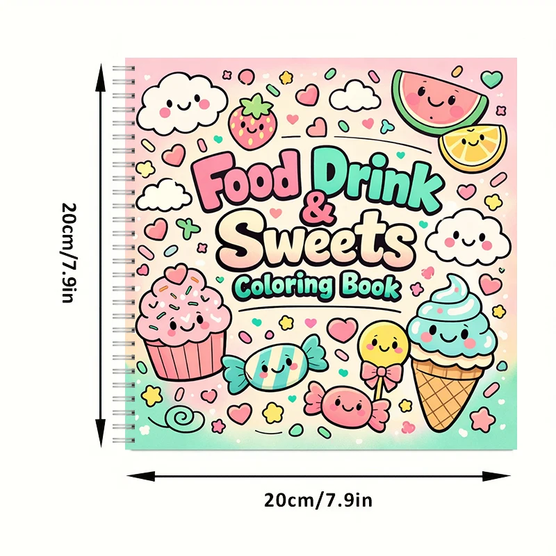 Livro de Colorir COMIDA, BEBID - Food Y Snacks Coloring Book avaliação e preço