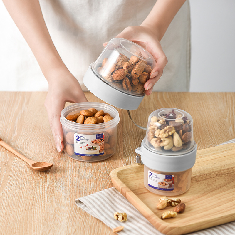 Caixa Portátil de Dupla Camada - Baby Food Snacks Yogurt avaliação e preço