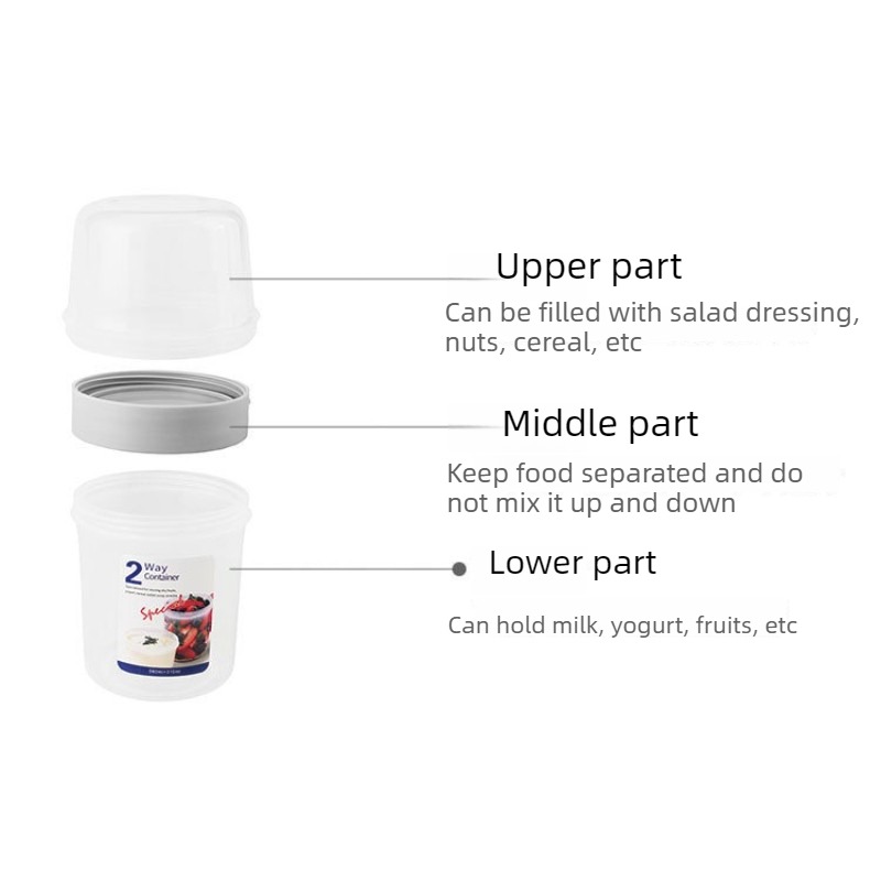 Caixa Portátil de Dupla Camada - Baby Food Snacks Yogurt avaliação e preço